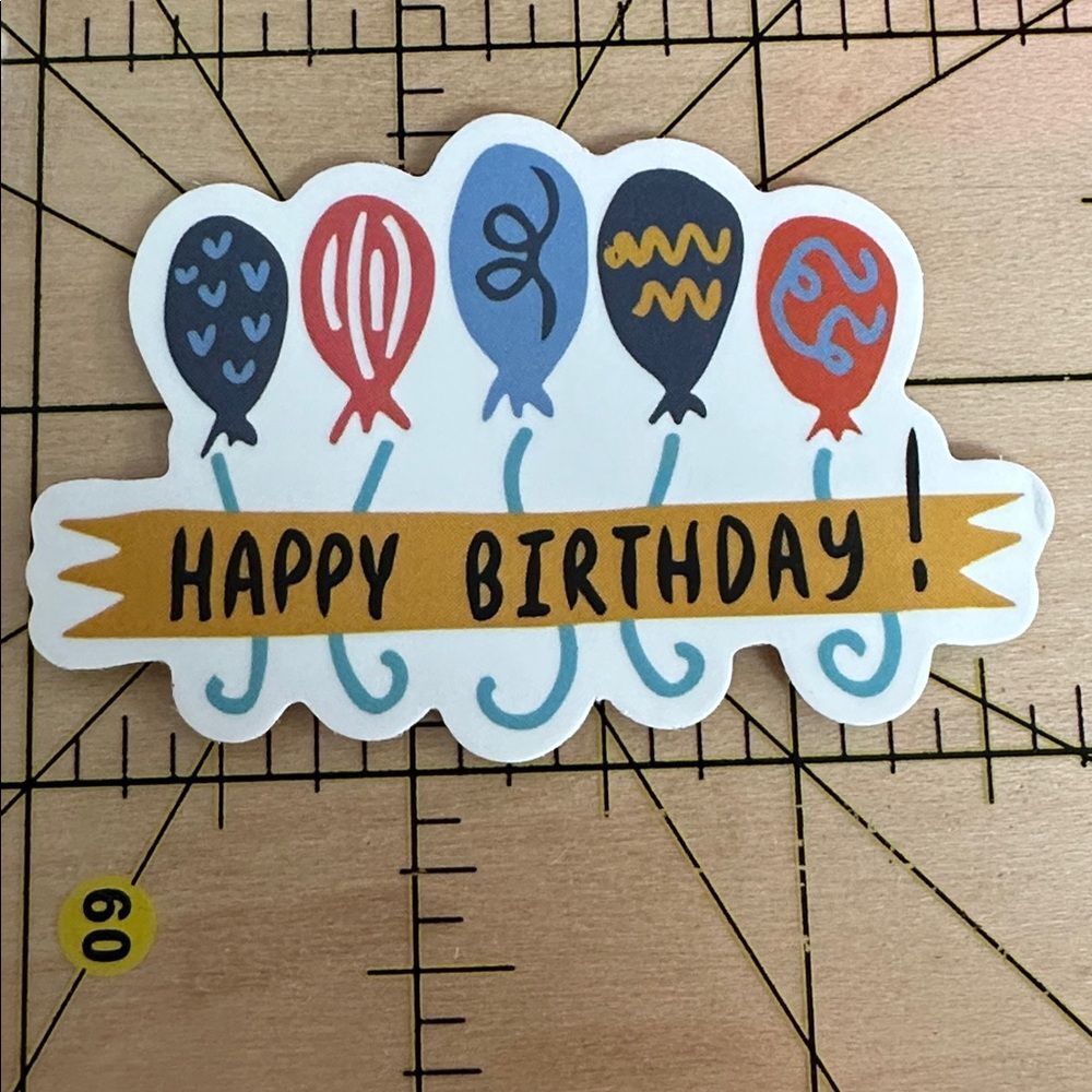 💜13/$13 +Bundle Sticker Sale | Happy Birthday Waterproof Sticker